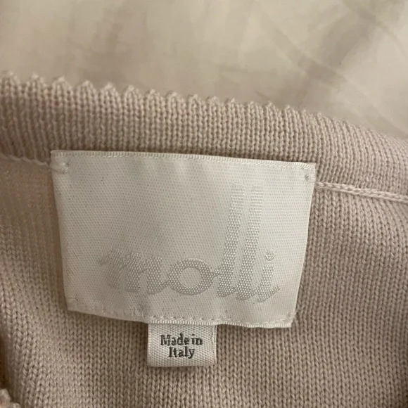 Molli Beige Long Sleeve Top with Pink Accents - Picture 12 of 13